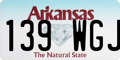 AR license plate 139WGJ