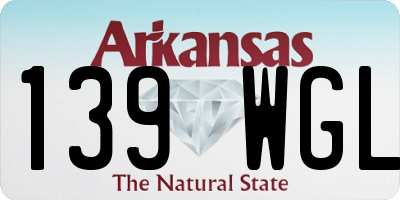 AR license plate 139WGL