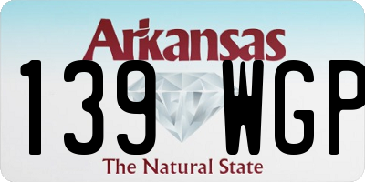AR license plate 139WGP
