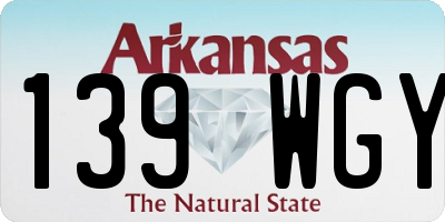 AR license plate 139WGY