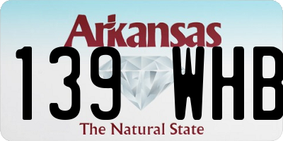AR license plate 139WHB