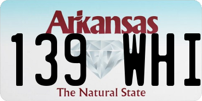AR license plate 139WHI