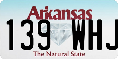 AR license plate 139WHJ