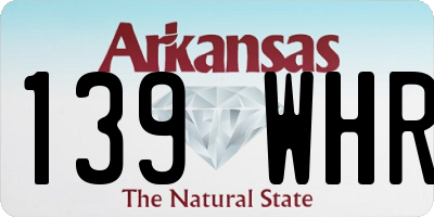 AR license plate 139WHR