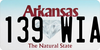 AR license plate 139WIA