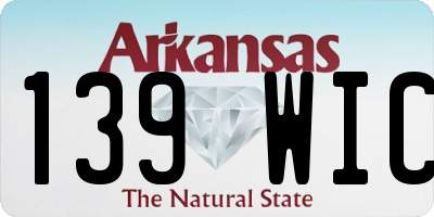 AR license plate 139WIC
