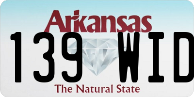 AR license plate 139WID