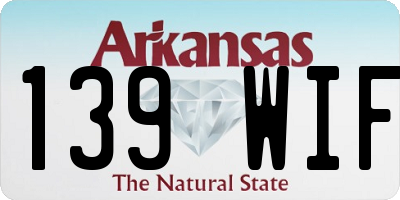 AR license plate 139WIF