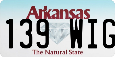 AR license plate 139WIG