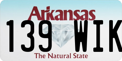 AR license plate 139WIK