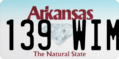 AR license plate 139WIM
