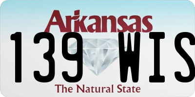 AR license plate 139WIS