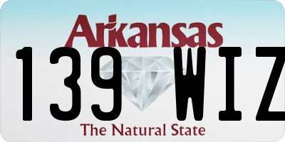 AR license plate 139WIZ