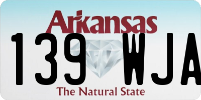 AR license plate 139WJA