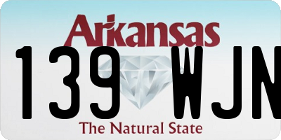 AR license plate 139WJN