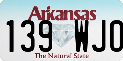 AR license plate 139WJO