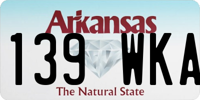 AR license plate 139WKA