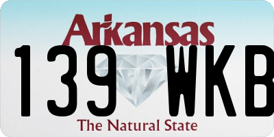 AR license plate 139WKB