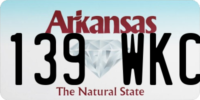 AR license plate 139WKC