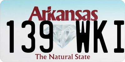 AR license plate 139WKI