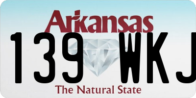 AR license plate 139WKJ