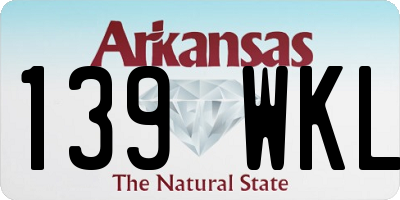 AR license plate 139WKL