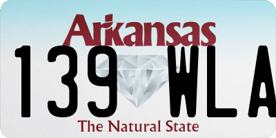 AR license plate 139WLA