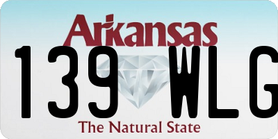 AR license plate 139WLG