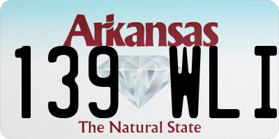 AR license plate 139WLI