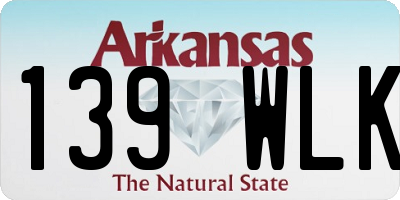 AR license plate 139WLK