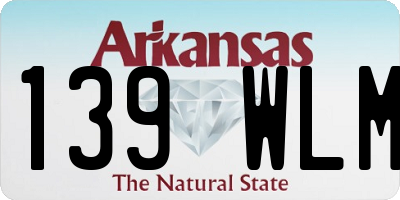 AR license plate 139WLM