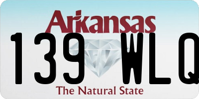 AR license plate 139WLQ