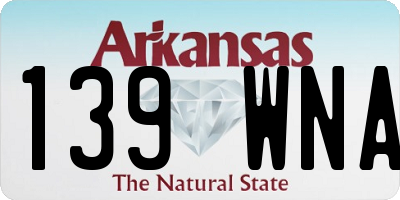 AR license plate 139WNA