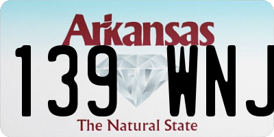 AR license plate 139WNJ