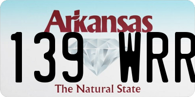 AR license plate 139WRR