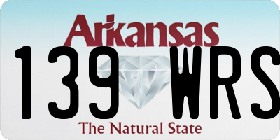 AR license plate 139WRS
