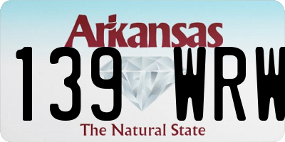 AR license plate 139WRW