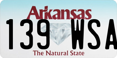 AR license plate 139WSA