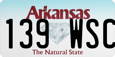 AR license plate 139WSC