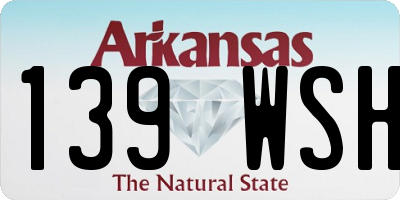 AR license plate 139WSH