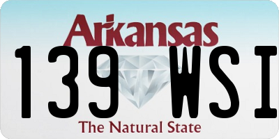 AR license plate 139WSI