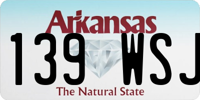 AR license plate 139WSJ