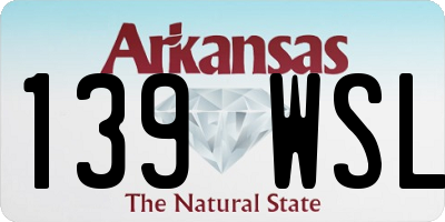AR license plate 139WSL