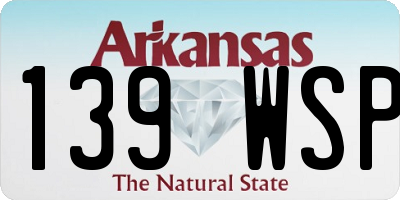 AR license plate 139WSP