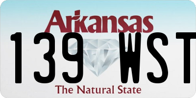 AR license plate 139WST