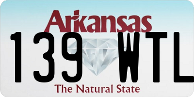 AR license plate 139WTL