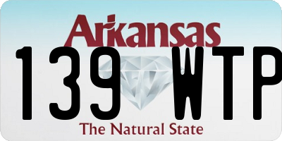 AR license plate 139WTP