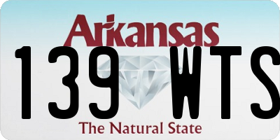 AR license plate 139WTS