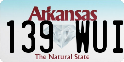 AR license plate 139WUI
