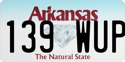 AR license plate 139WUP
